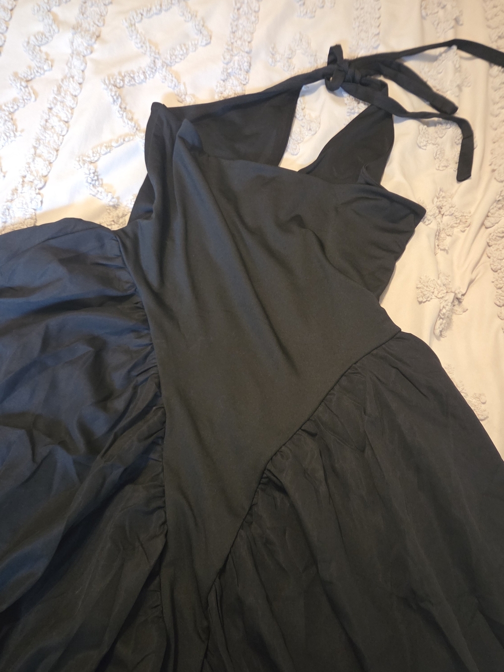 Women’s Black Halter Fit-and-Flare Dress
